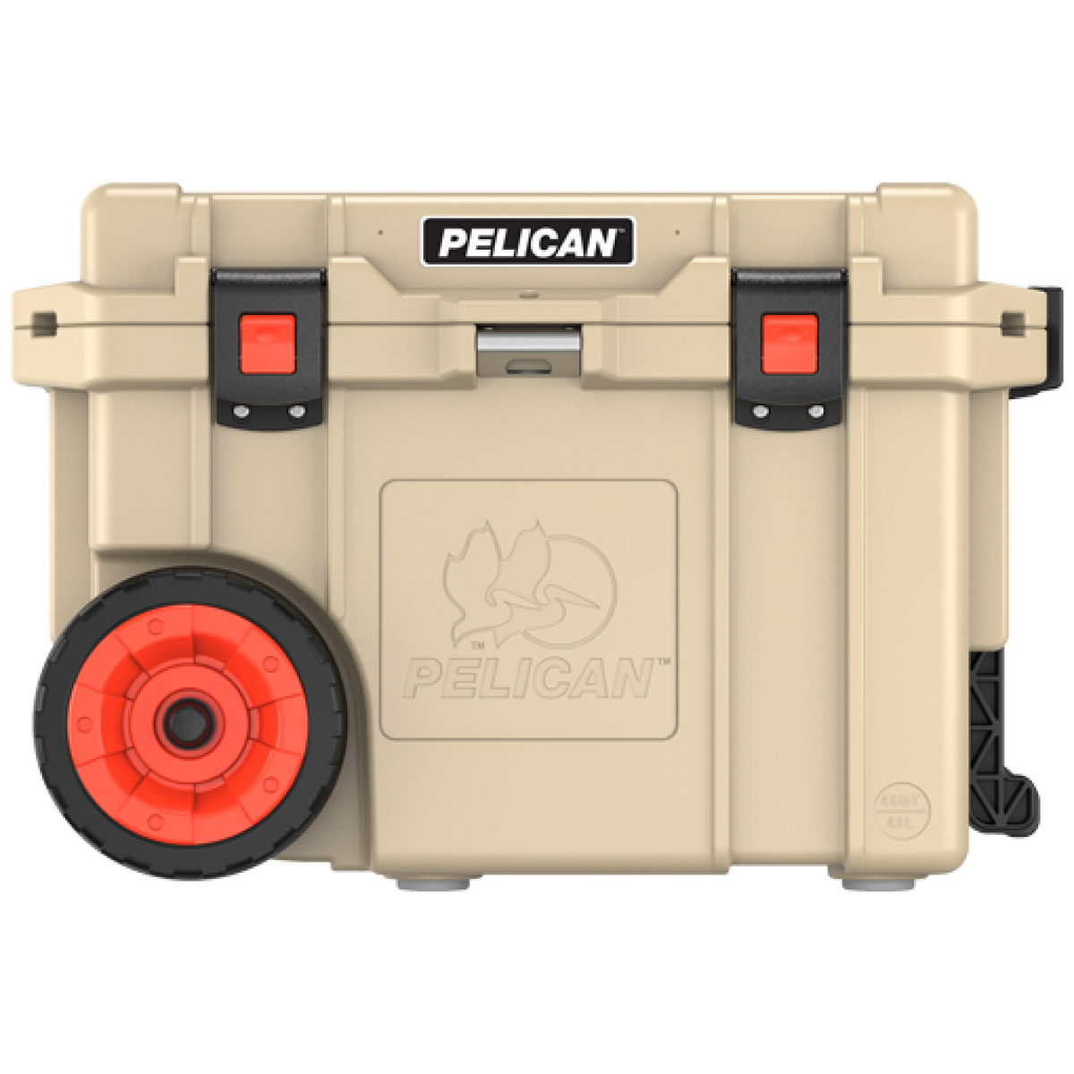 45qw2tan. Jpg - pelican coolers im 45 quart - elite tan w/ wheels - 45qw2tan