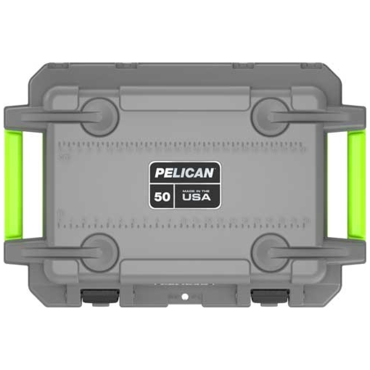 50q1dkgryegrn_top_1. Jpg - pelican coolers im 50 quart - elite dark gray/green - 50q1dkgryegrn top 1