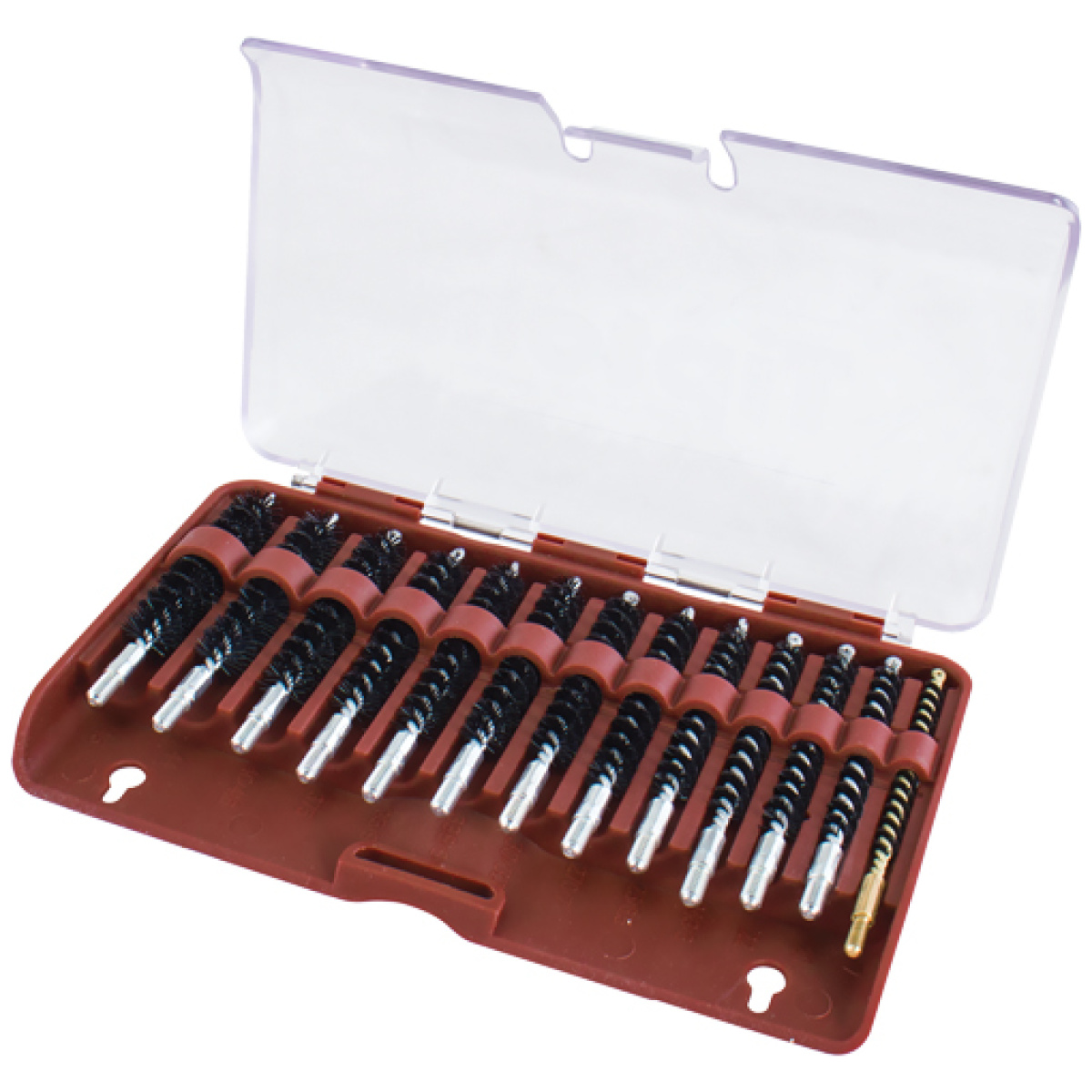 615333. Jpg - tipton 13-piece nylon rifle - bore brush set w/storage case - 615333