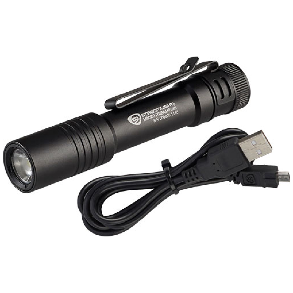 66320. Jpg - streamlight macrostream light - white led black usb chargeable - 66320