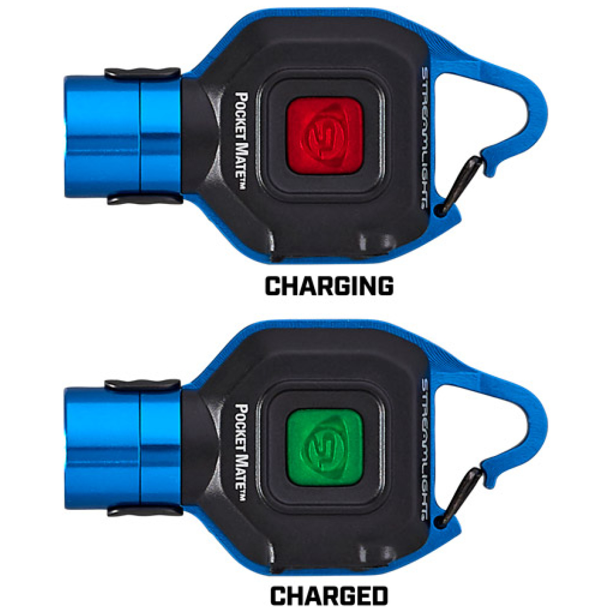 73302_charge-indicators. Jpg - streamlight pocket mate usb - edc light w/pocket clip blue - 73302 charge indicators