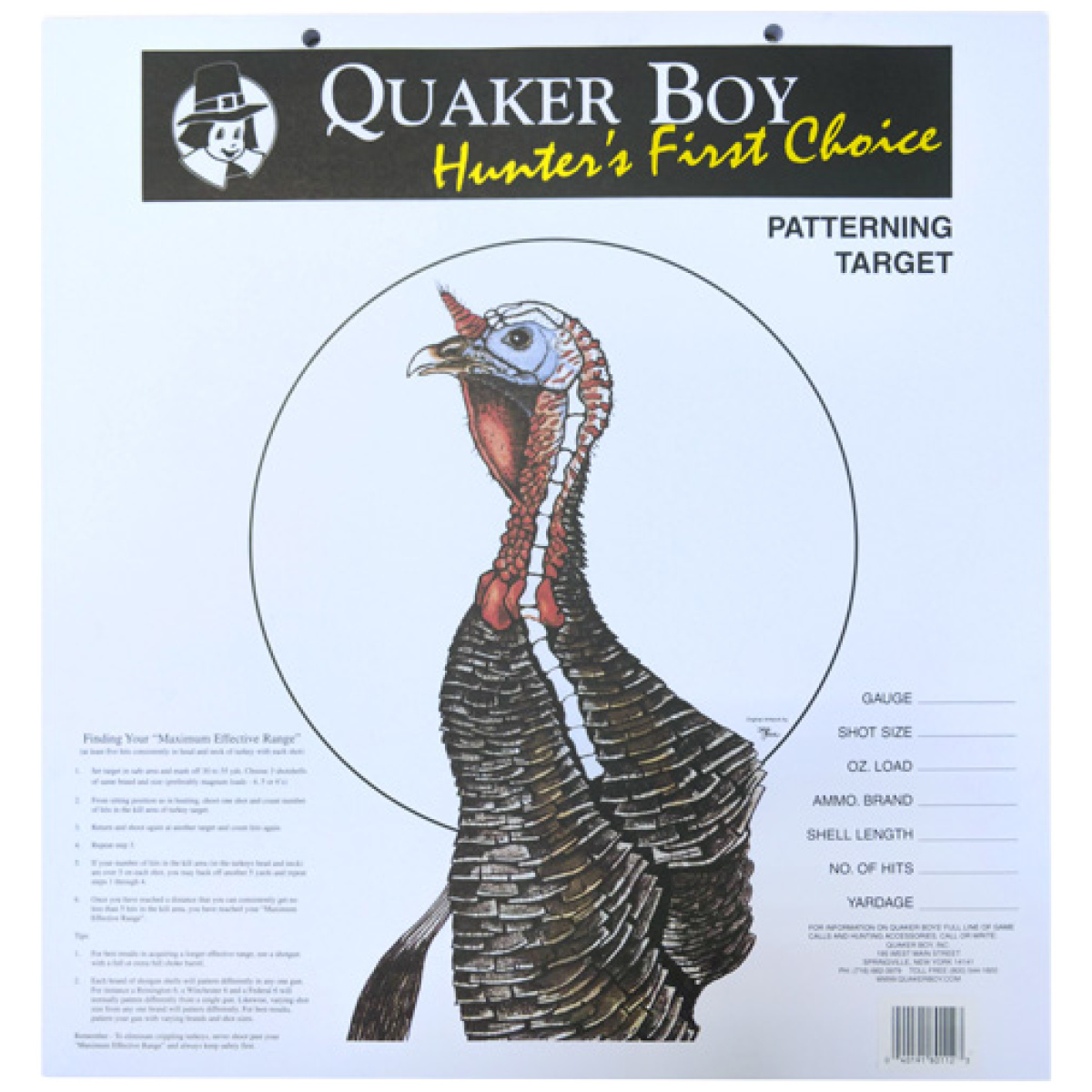 80112. Jpg - quaker boy paper target turkey - 20" x 20" 100-pack - 80112