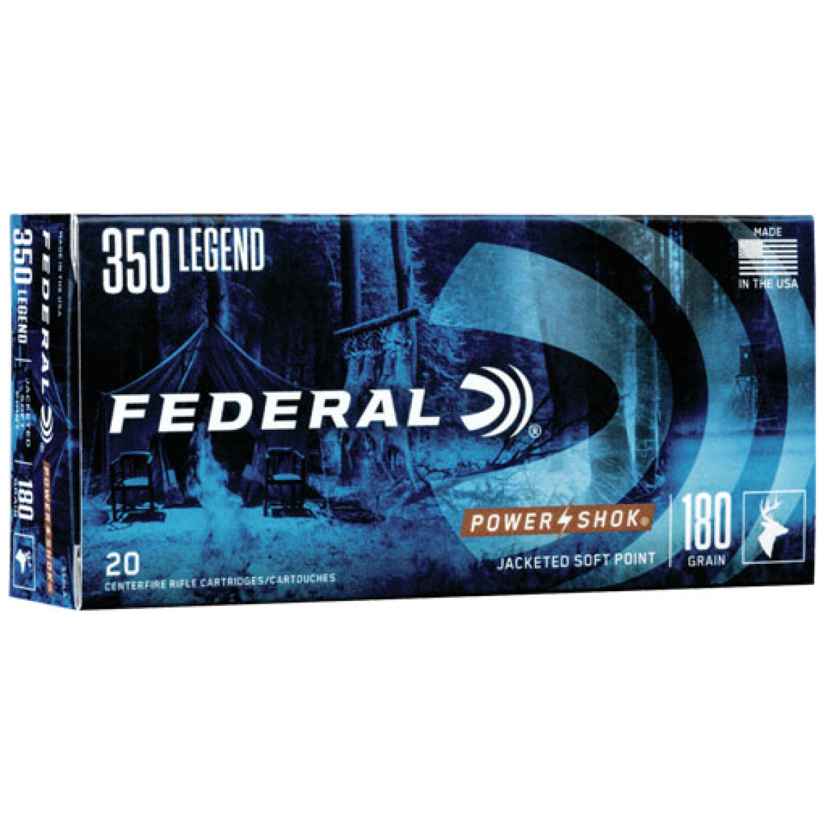 A350la. Jpg - federal power-shok 350 legend - 180gr sp 20rd 10bx/cs - a350la