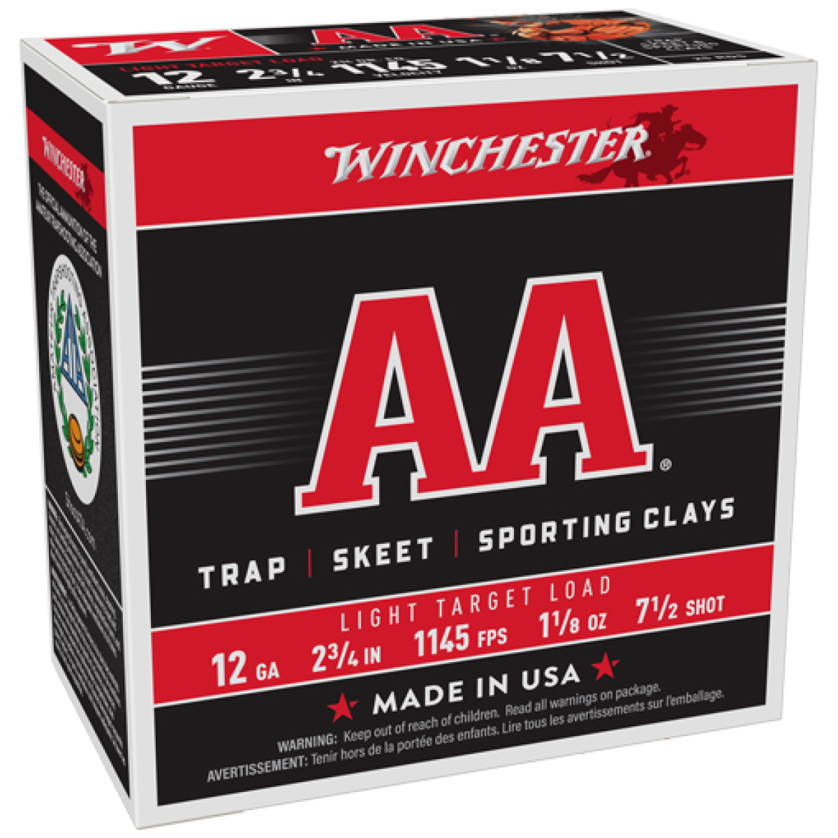 Aa127_3. Jpg - winchester aa 12ga 2. 75" - 1-1/8oz #7. 5 1145fps 250r case - aa127 3