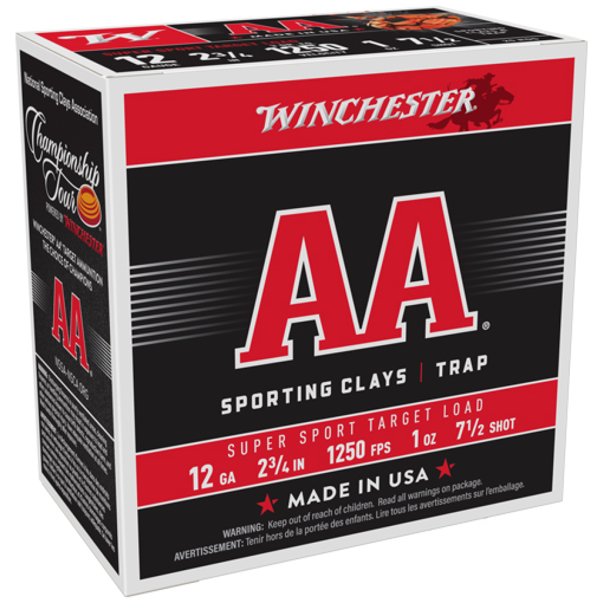 Aasc12507_1. Jpg - winchester aa 12ga 2. 75" 1oz - #7. 5 1250fps 250rd case lot - aasc12507 1