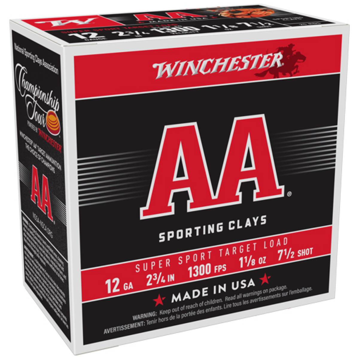 Aasc1275_2. Jpg - winchester aa 12ga 2. 75" - 1-1/8oz #7. 5 1300fps 250r case - aasc1275 2