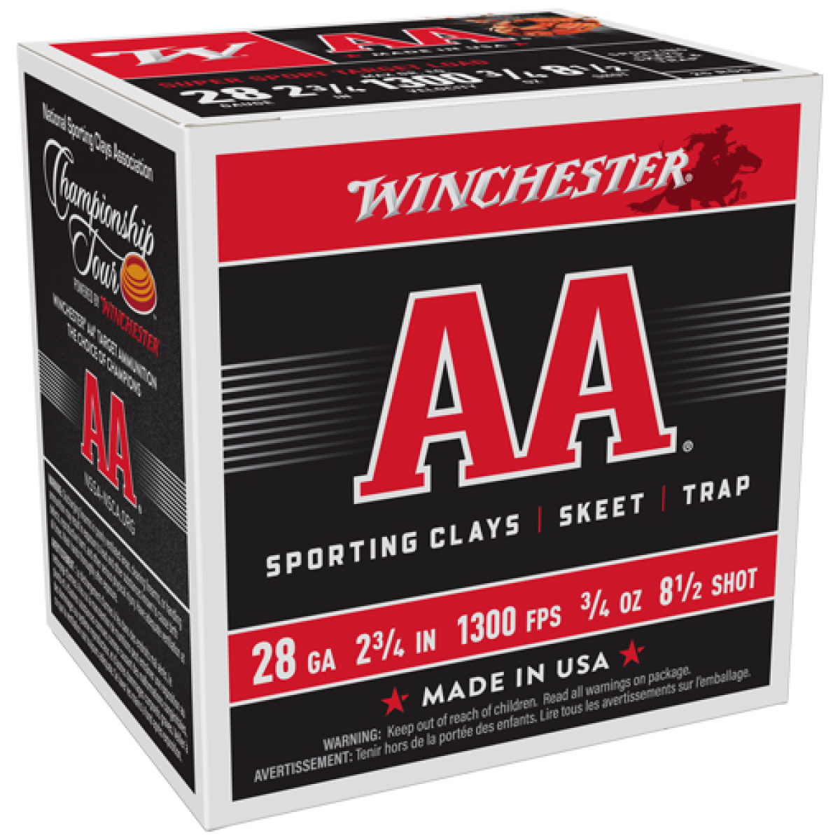 Aasc2885_1. Jpg - winchester aa 28ga 2. 75" 3/4oz - #8. 5 1300fps 250rd case lot - aasc2885 1