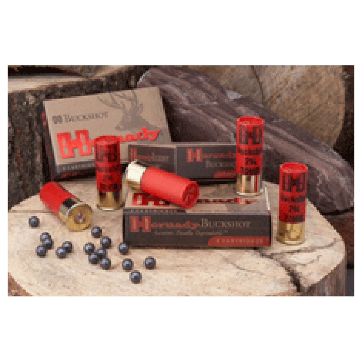 Ahdy86243. Gif - hornady 12ga 2. 75" #4 buck - 24 pellets 10rd 10bx/cs - ahdy86243