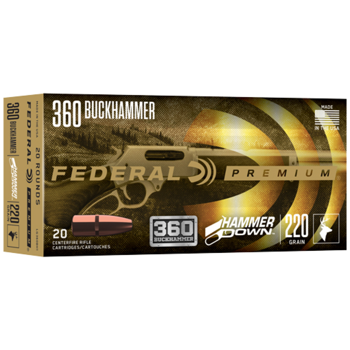 Alg360bh1. Jpg - federal hammer down 360 - buckhammer 220g jsp 20rd 10b/c - alg360bh1