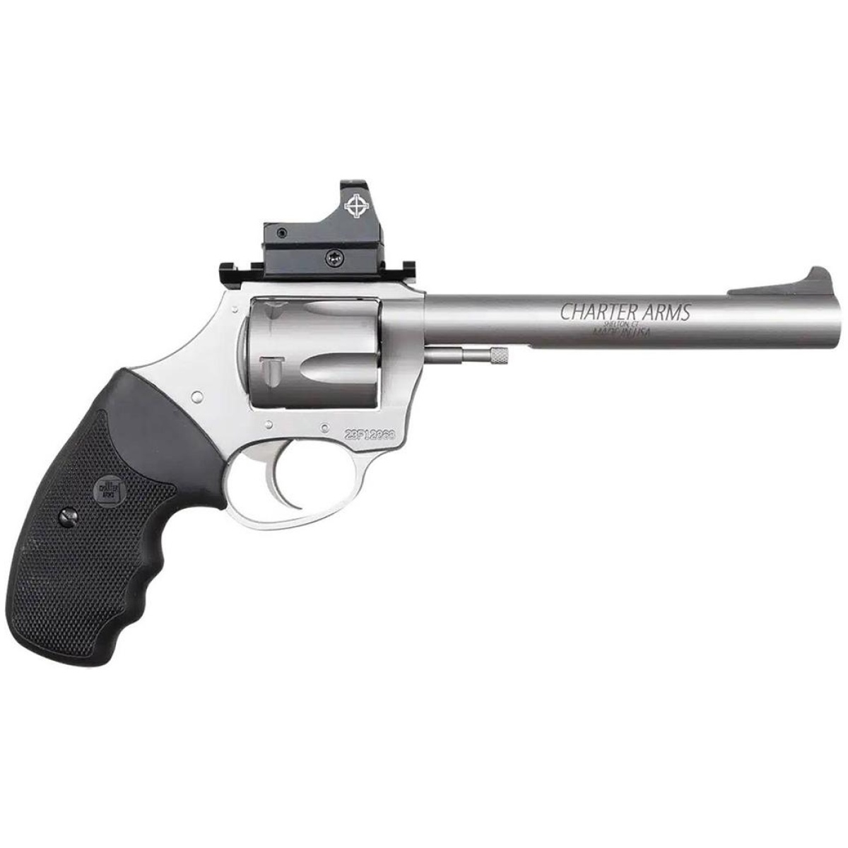 Ar73565-1. Jpg - charter arms target mastiff handgun. 357 mag 5rd magazine 6" barrel stainless with optic - ar73565 1