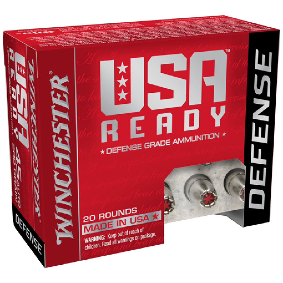 Ared45hp. Jpg - winchester usa ready 45 acp - 200gr jhp 20rd 10bx/cs - ared45hp