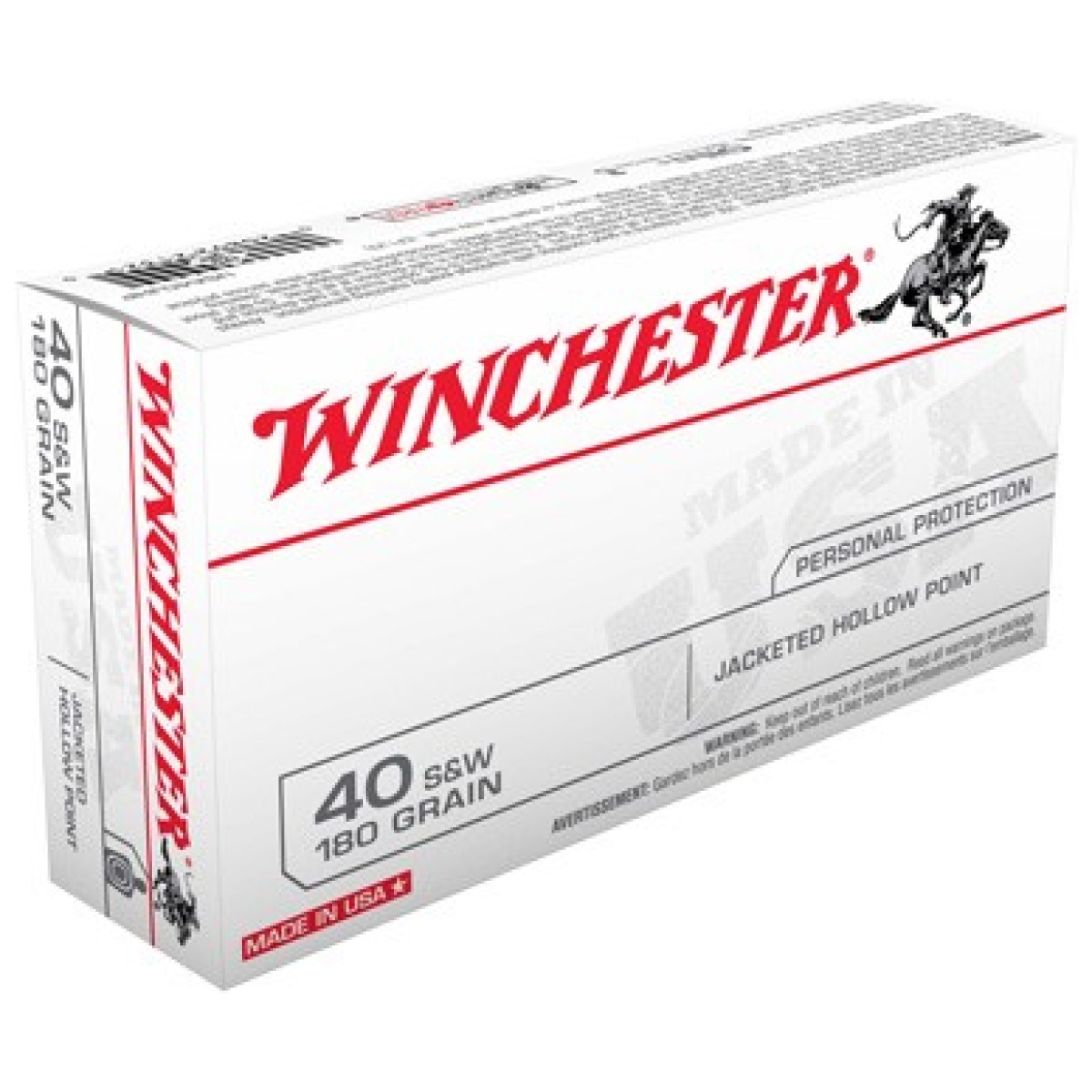 Ausa40jhp. Jpg - winchester usa 40 sw 180gr - jhp 50rd 10bx/cs - ausa40jhp