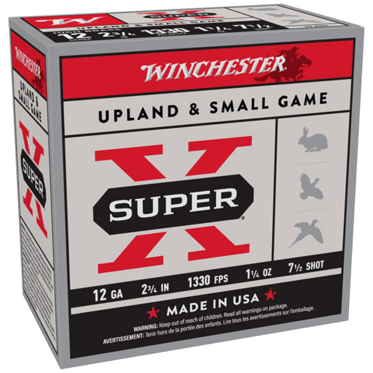 Ax127_2. Jpg - winchester super-x 12ga 2. 75" - 1-1/4oz #7. 5 25rd 10bx/cs - ax127 2