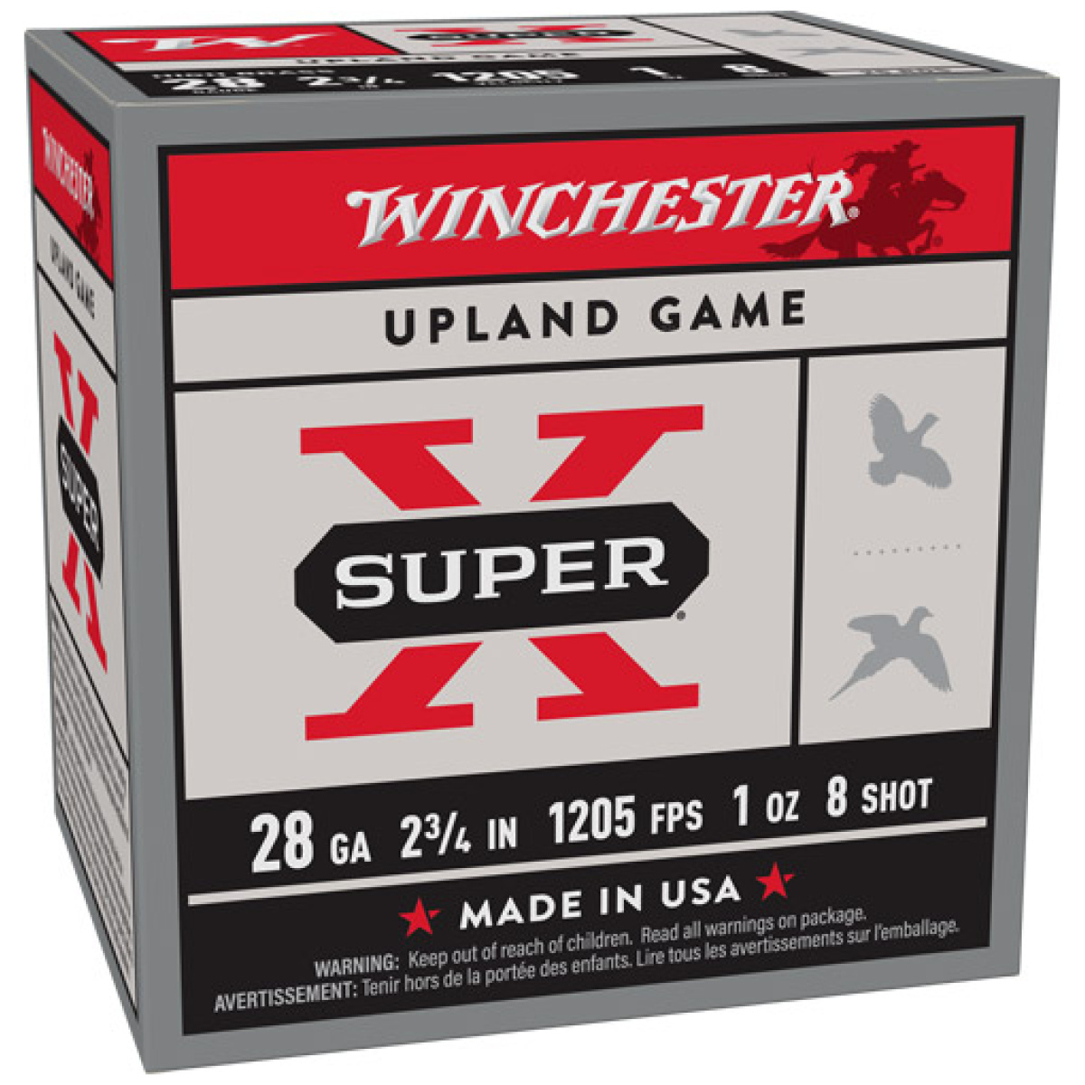 Ax28h8_1. Jpg - winchester super-x 28ga 2. 75" - 1oz #8 1205fps 25rd 10bx/cs - ax28h8 1