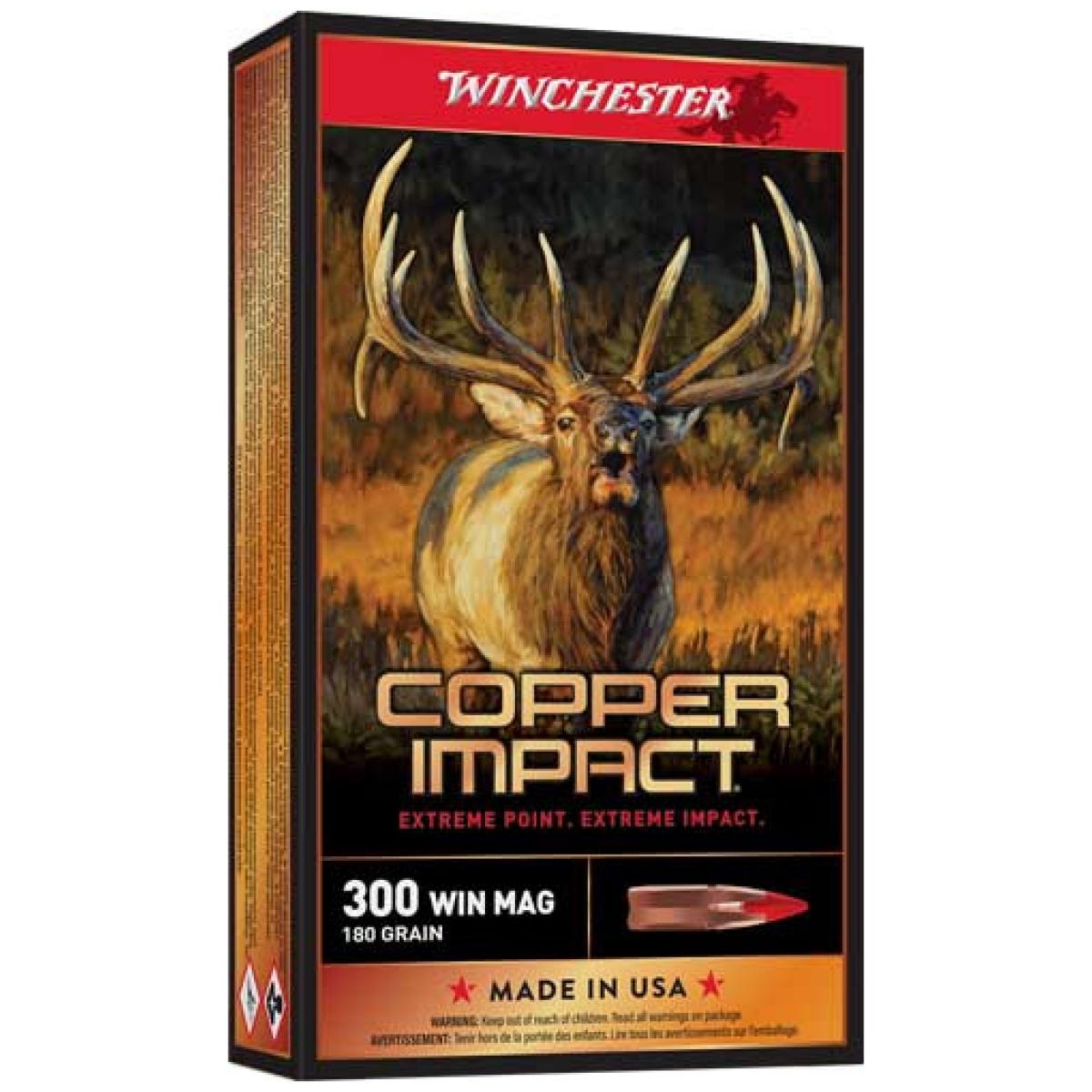 Ax300clf2. Jpg - winchester copper impact 300 - win mag 180gr 20rd 10bx/cs - ax300clf2