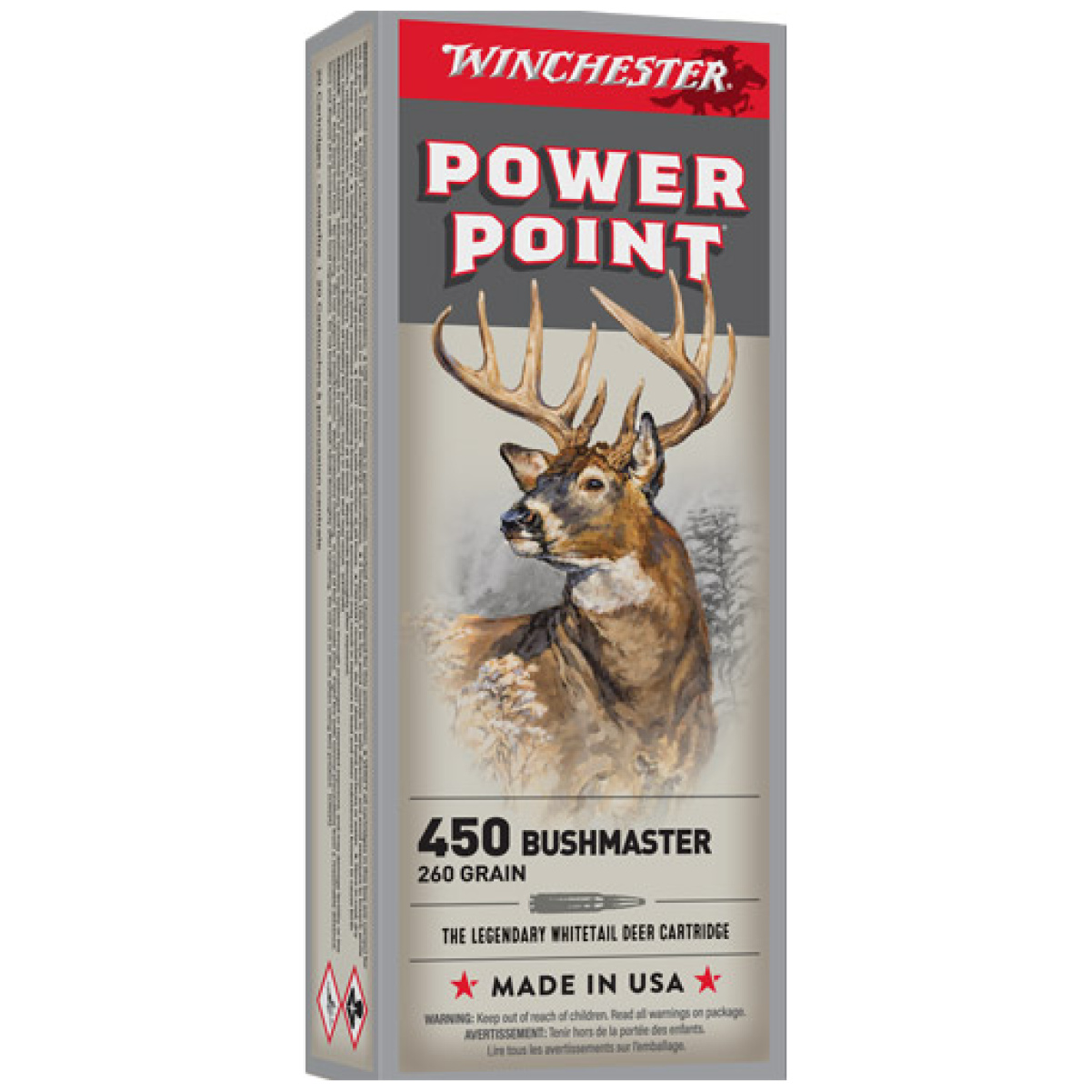 Ax4501_1. Jpg - winchester super-x 450 bm - 260gr power point 20rd 10bx/cs - ax4501 1