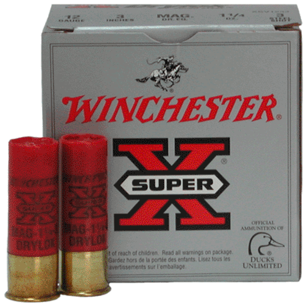 Axsv1233. Gif - winchester drylok 12ga 3" - 1-1/4oz #3 25rd 10bx/cs - axsv1233