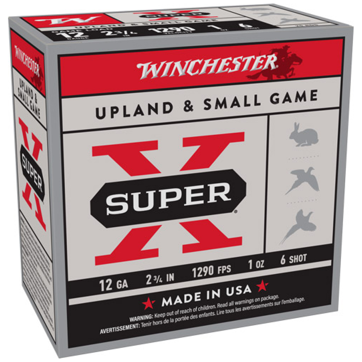 Axu126_1. Jpg - winchester super-x 12ga 2. 75" - 1oz #6 1290fps 250rd case lot - axu126 1