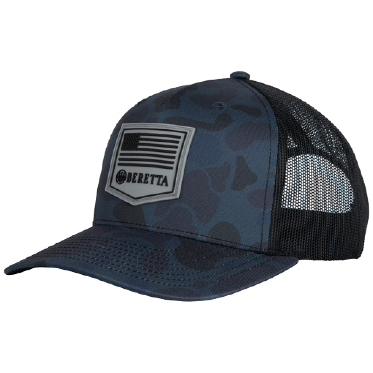 Bc043t1675085z. Jpg - beretta cap pm trucker r 112 - rubber patch blue duck camo - bc043t1675085z