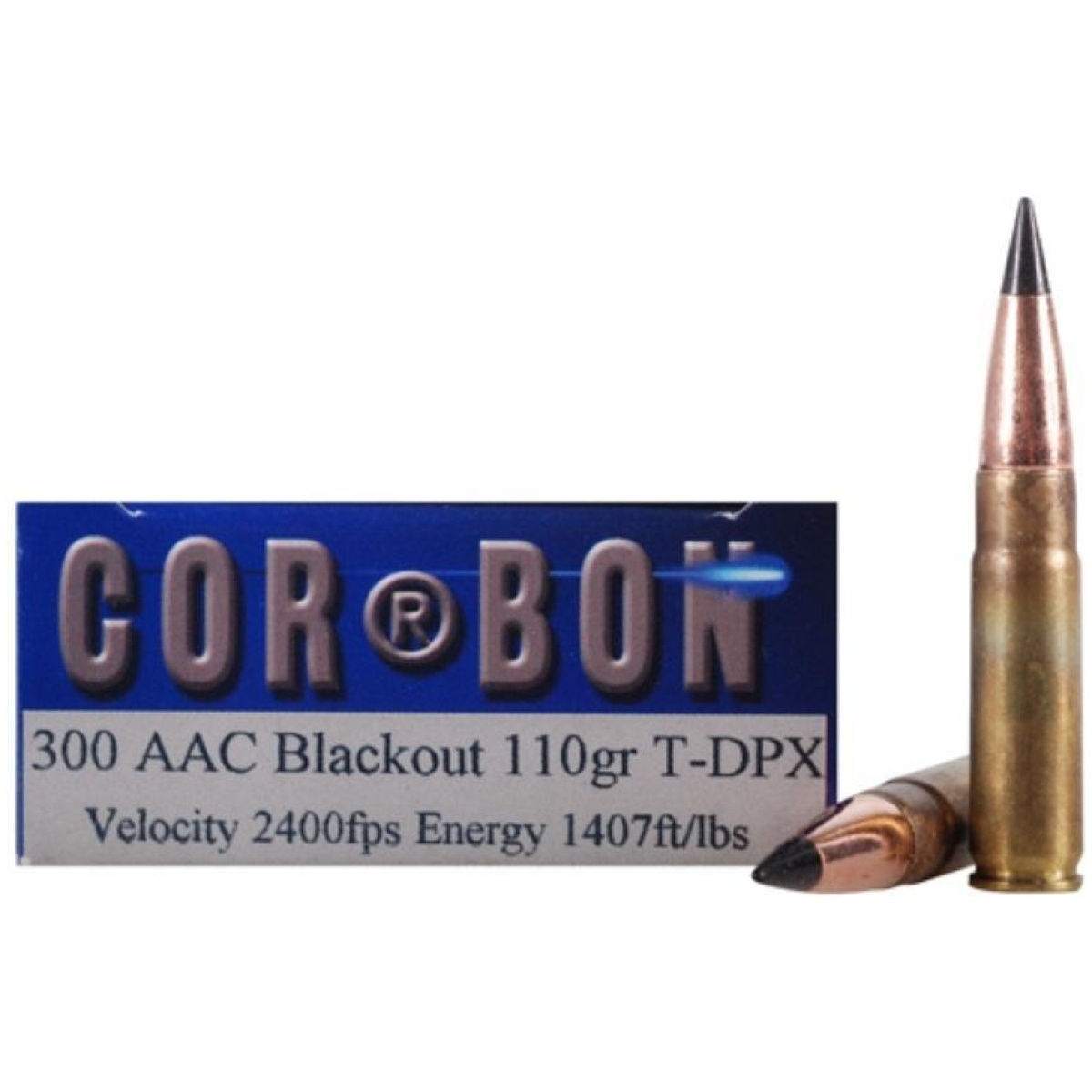 Cbdpx300aac1. Jpg - cor-bon dpx hunter rifle ammunition. 300 aac 110 gr tdpx 2400 fps - 20/box - cbdpx300aac1