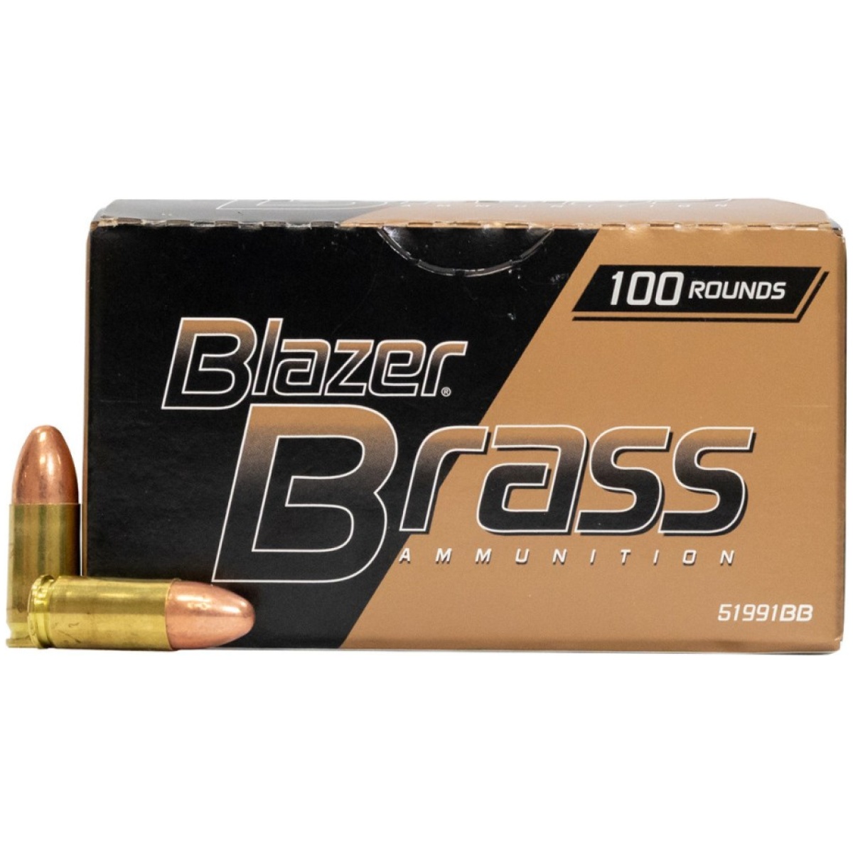 Cc51991bb20-1. Jpg - cci blazer brass handgun ammunition 9mm luger 115 gr fmj 1145 fps 100/ct - cc51991bb20 1