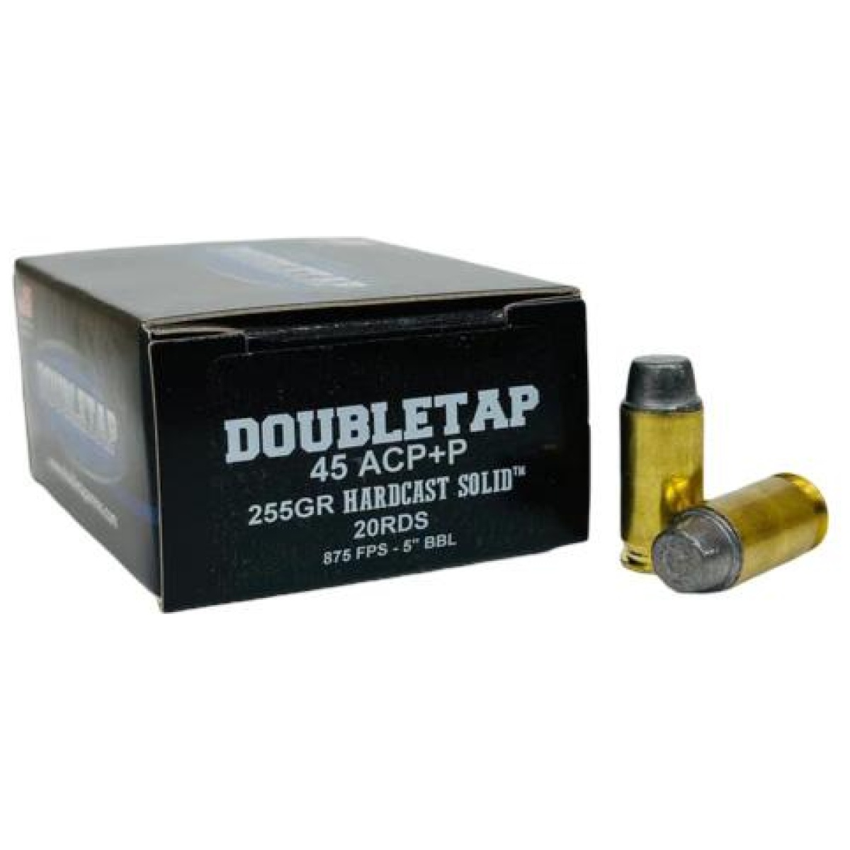 Dt45a255hc20. Jpg - double tap hardcast solid handgun ammunition. 45 auto(+p) 255gr swc 875 fps 20/ct - dt45a255hc20