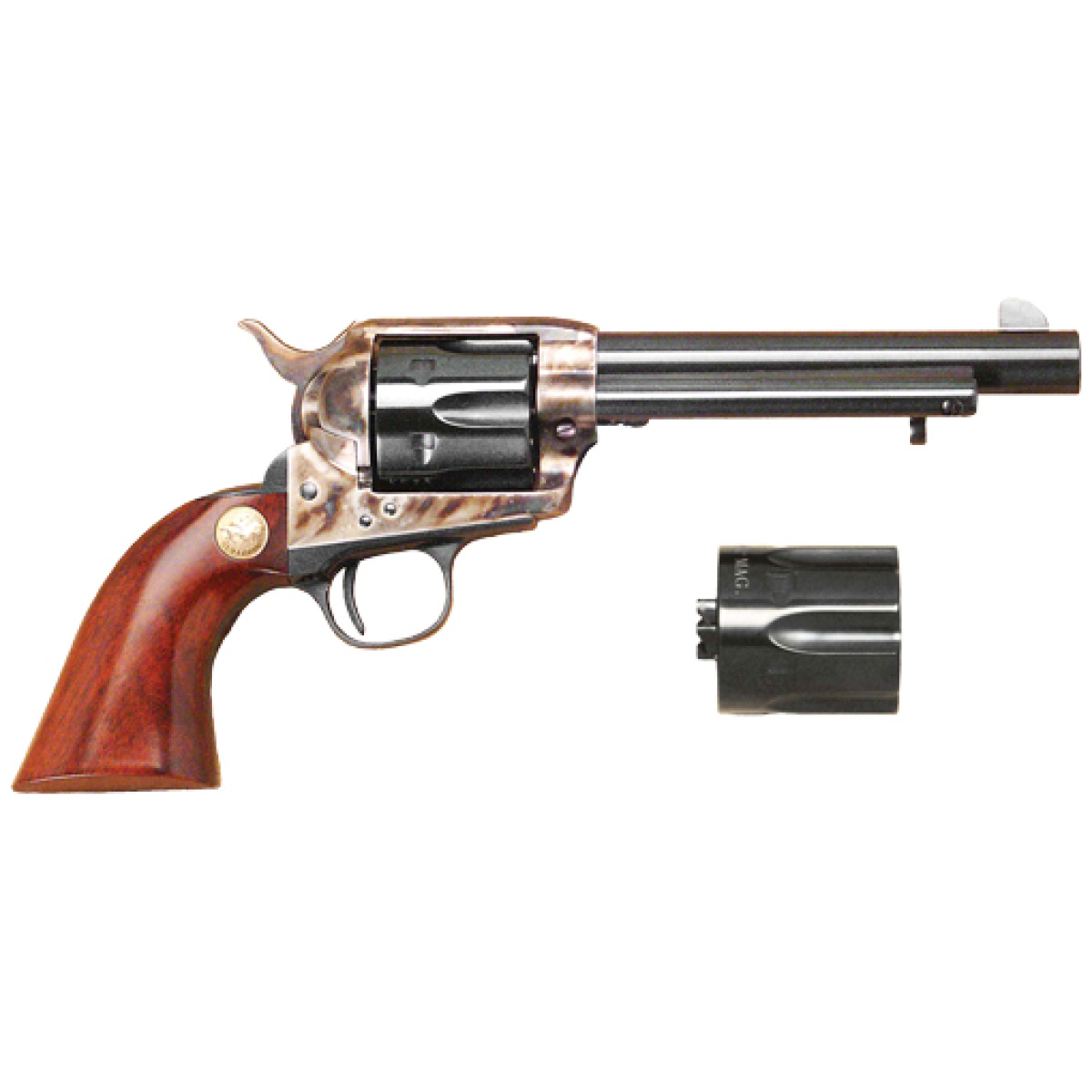 Gmp437. Jpg - cimarron p-model dual cylinder - 45lc/45acp fs 5. 5" cc/bl wal - gmp437