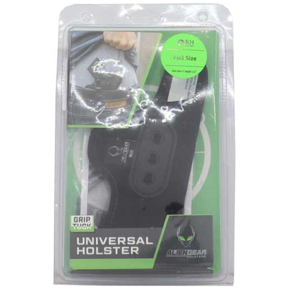 Gtfdrhl0_pkg. Jpg - alien gear grip tuck universal - holster rh full size black - gtfdrhl0 pkg