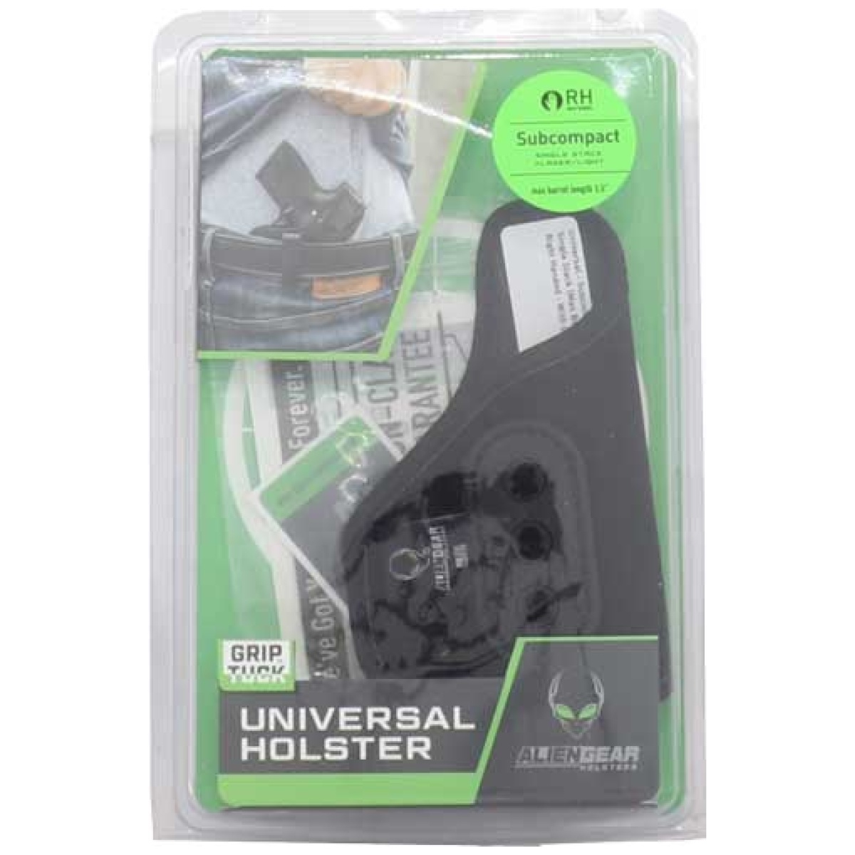 Gtssrhl1_pkg. Jpg - alien gear grip tuck universal - holster rh ss sub com laser - gtssrhl1 pkg