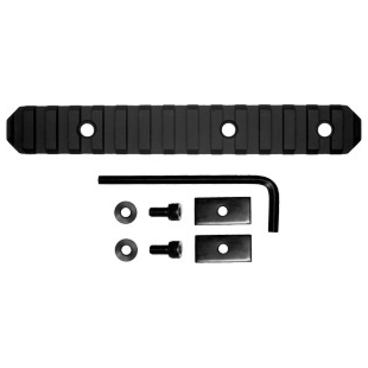 Gtsw191. Jpg - grovtec rail section stock ar - 6" 15 slot aluminum black - gtsw191