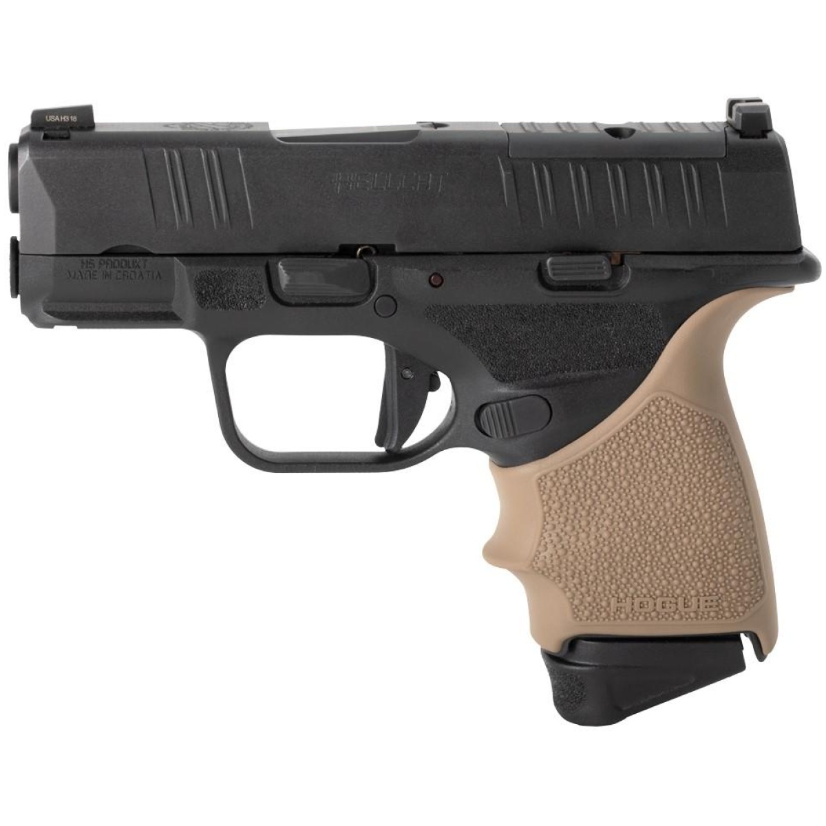 Ha18313. Jpg - hogue handall beavertail grip sleeve for springfield hellcat - fde - ha18313