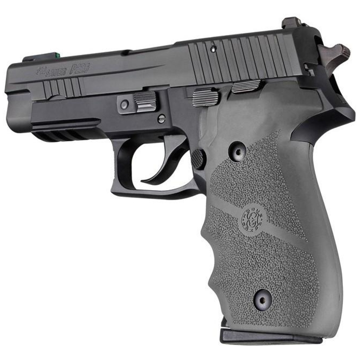 Ha26002-1. Jpg - hogue overmolded rubber grip handgun grips for sig sauer p226 slate grey with finger grooves - ha26002 1