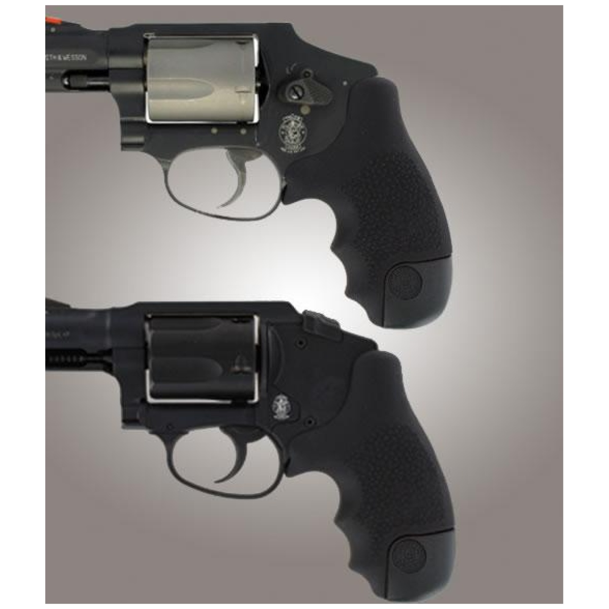 Ha60020. Jpg - hogue s&w j frame round butt centennial/polymer bodyguard rubber tamer grip - black - ha60020