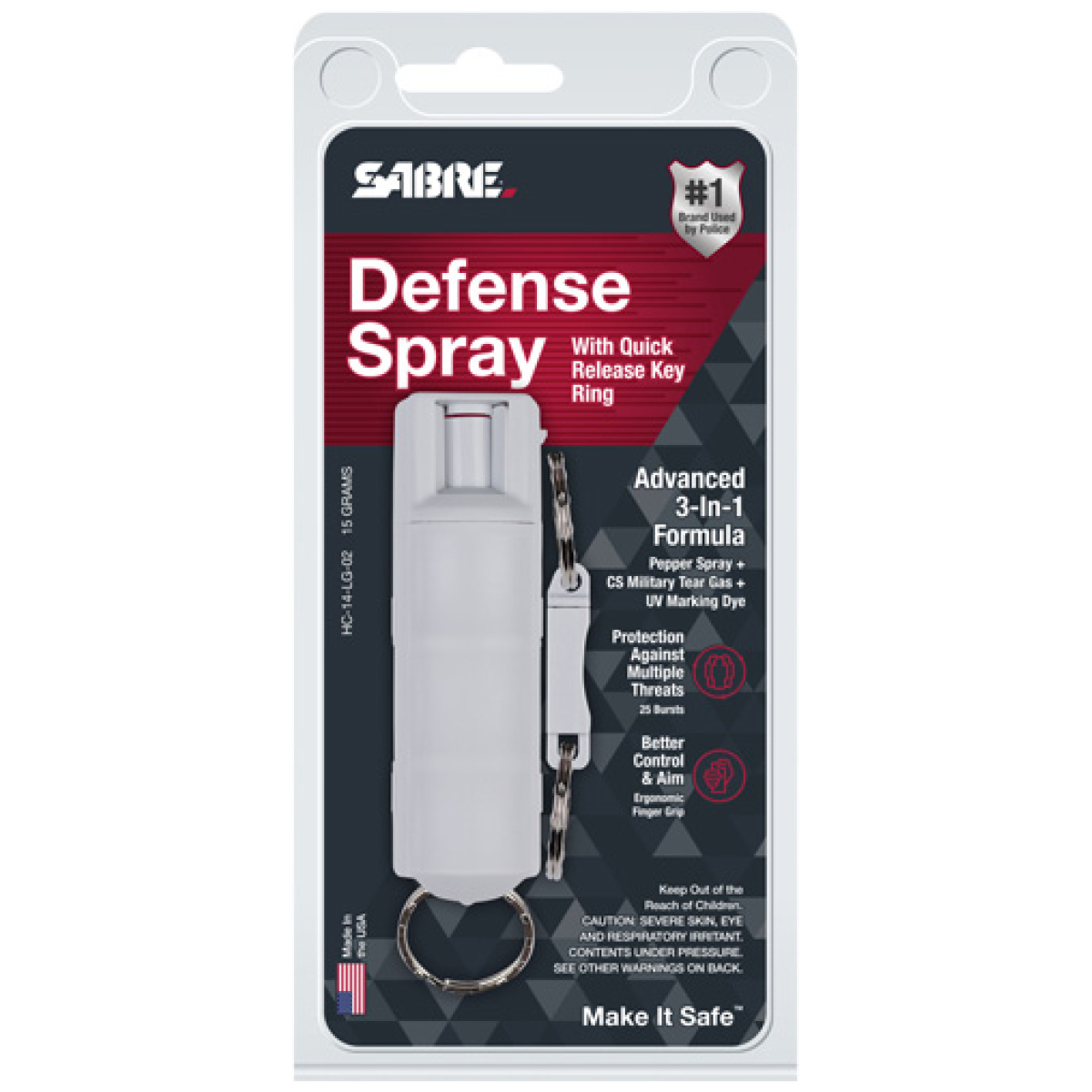 Hc14lg02_pkg. Jpg - sabre 3-n-1 spray gray hard - case with qr ring 15gr - hc14lg02 pkg