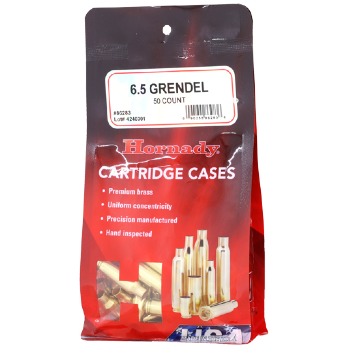 Hdy86283_1. Jpg - hornady unprimed cases - 6. 5 grendel 50pk 5bx/cs - hdy86283 1