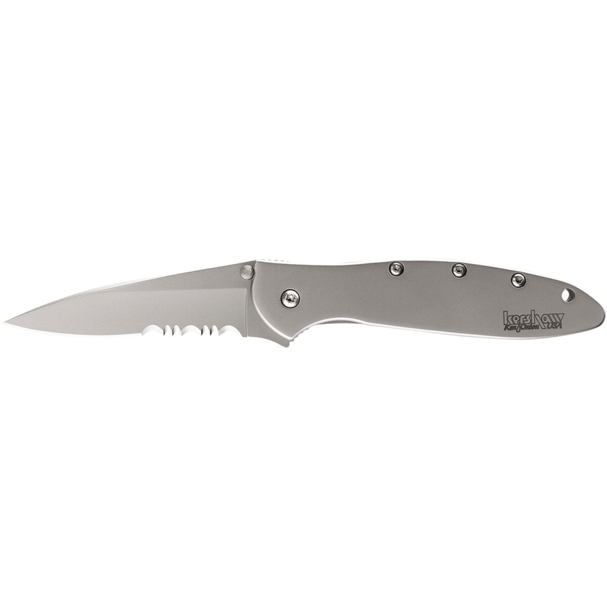 Kw1660st. Jpg - kershaw knives ken onion leek stainless serrated - kw1660st