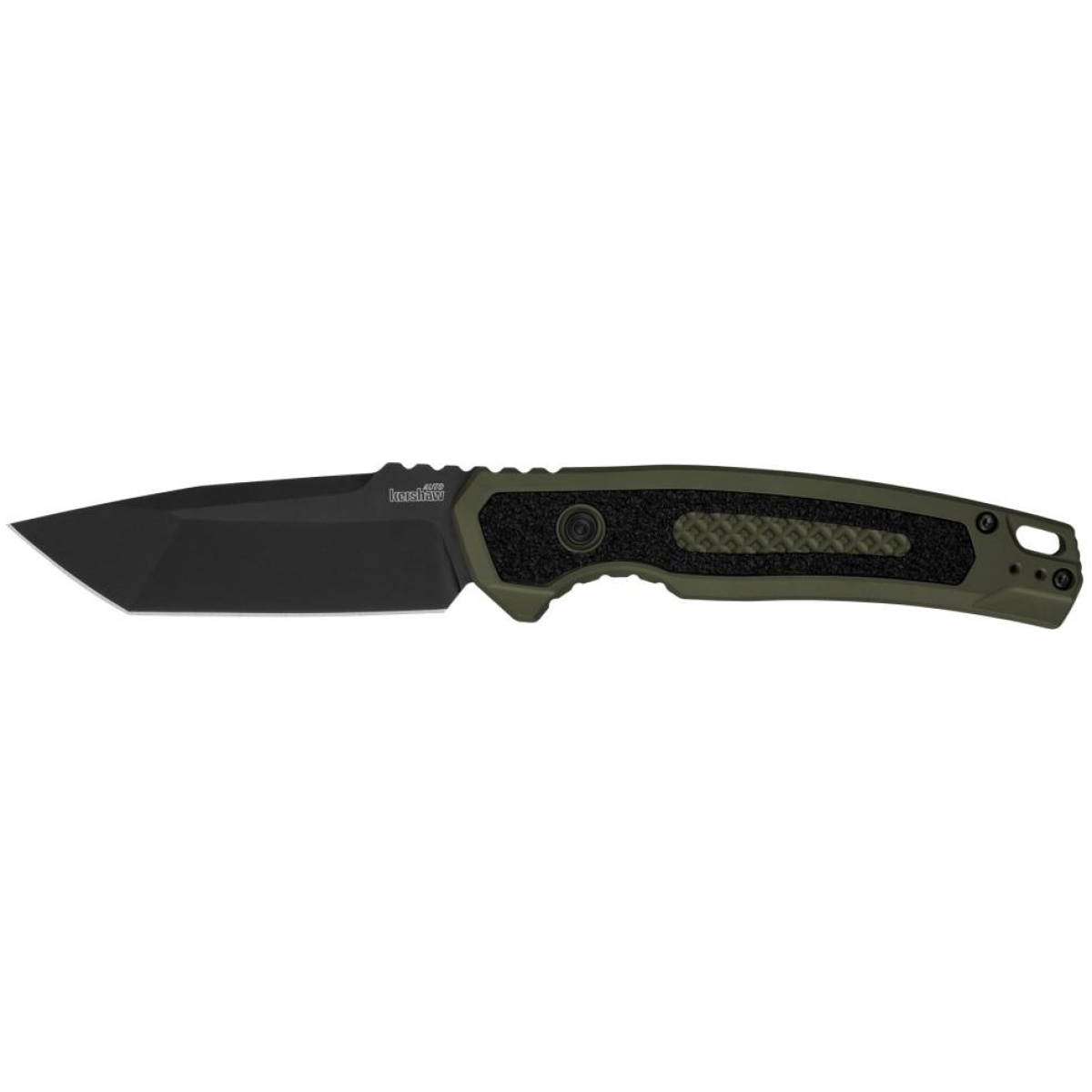 Kw7105oblk-1. Jpg - kershaw launch 16 automatic folding knife 3-1/2" tanto blade black olive - kw7105oblk 1