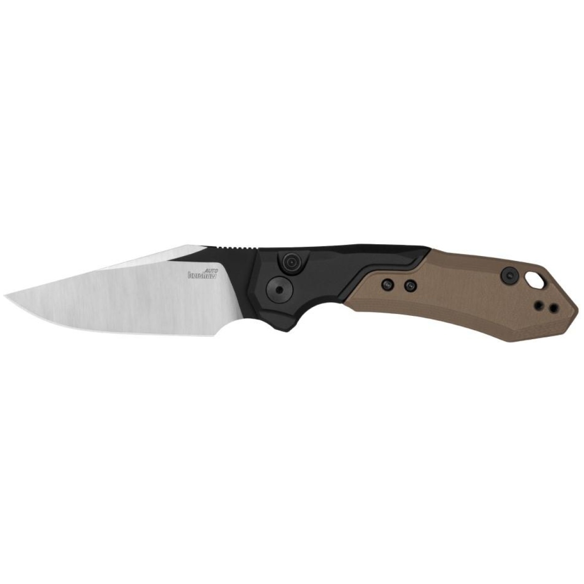 Kw7851-1. Jpg - kershaw launch 19 automatic knife 3-3/10" clip point blade black tan - kw7851 1