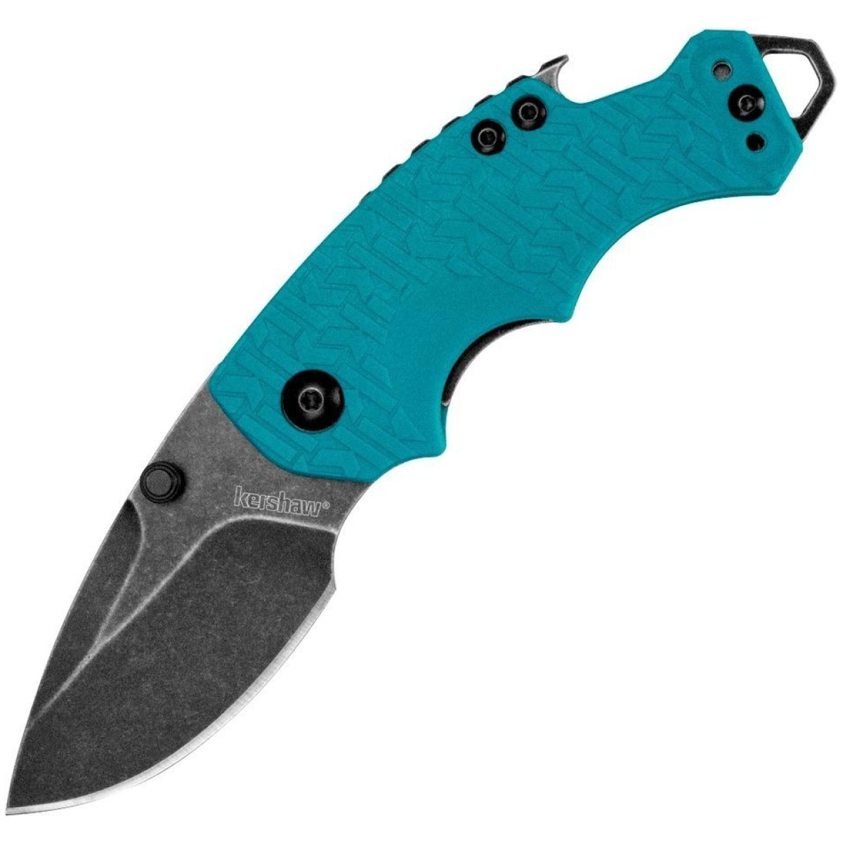 Kw8700tealbw. Jpg - kershaw shuffle knife - blackwash finish / teal - kw8700tealbw