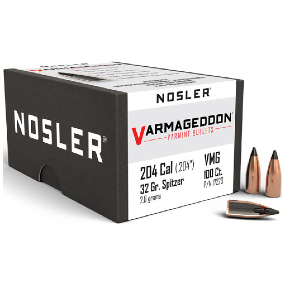 N17220_1. Jpg - nosler bullets 20 cal. 204 - 32gr varmageddon tipped 100ct - n17220 1