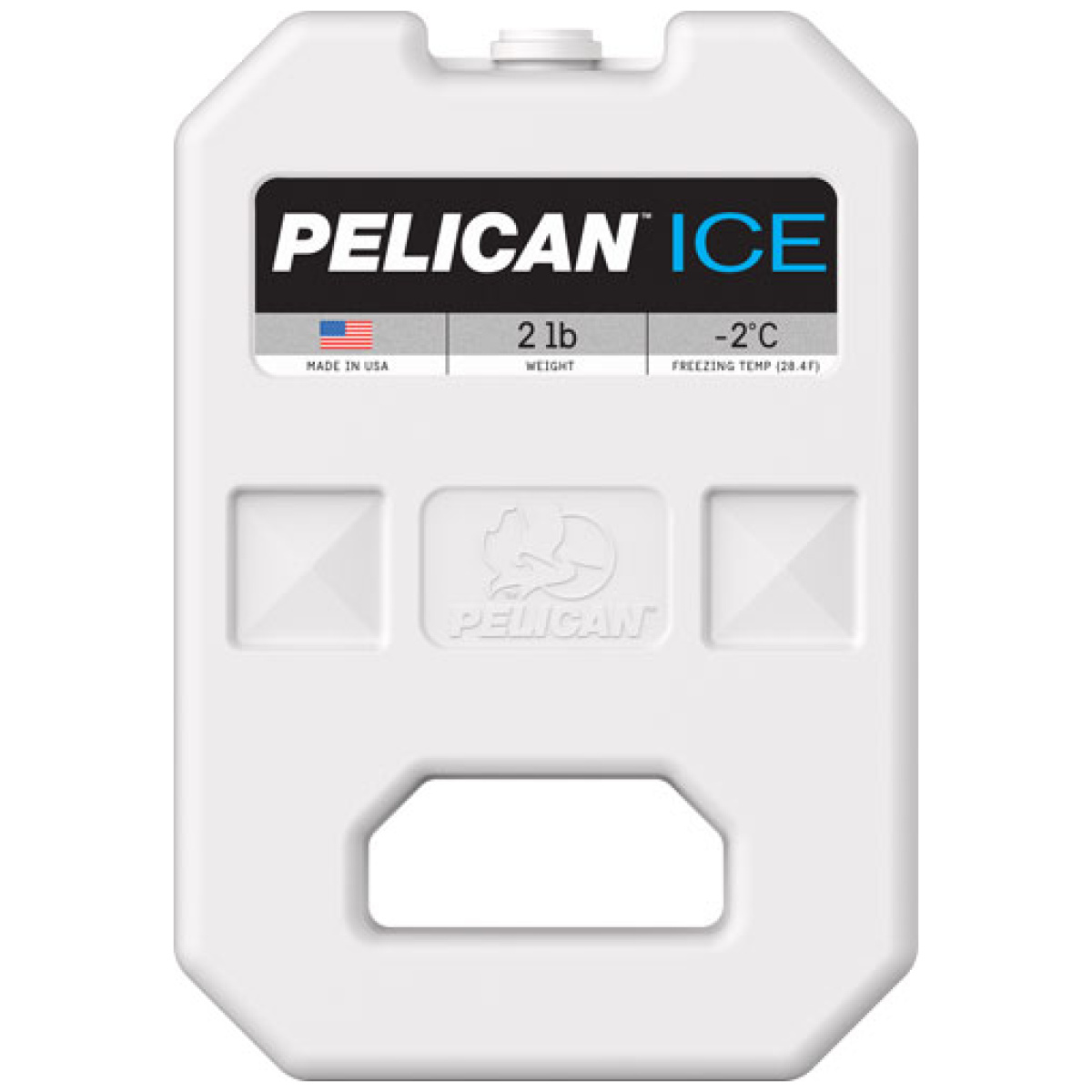 Pi2lbblu. Jpg - pelican 2 lb ice pack white - reusable - pi2lbblu