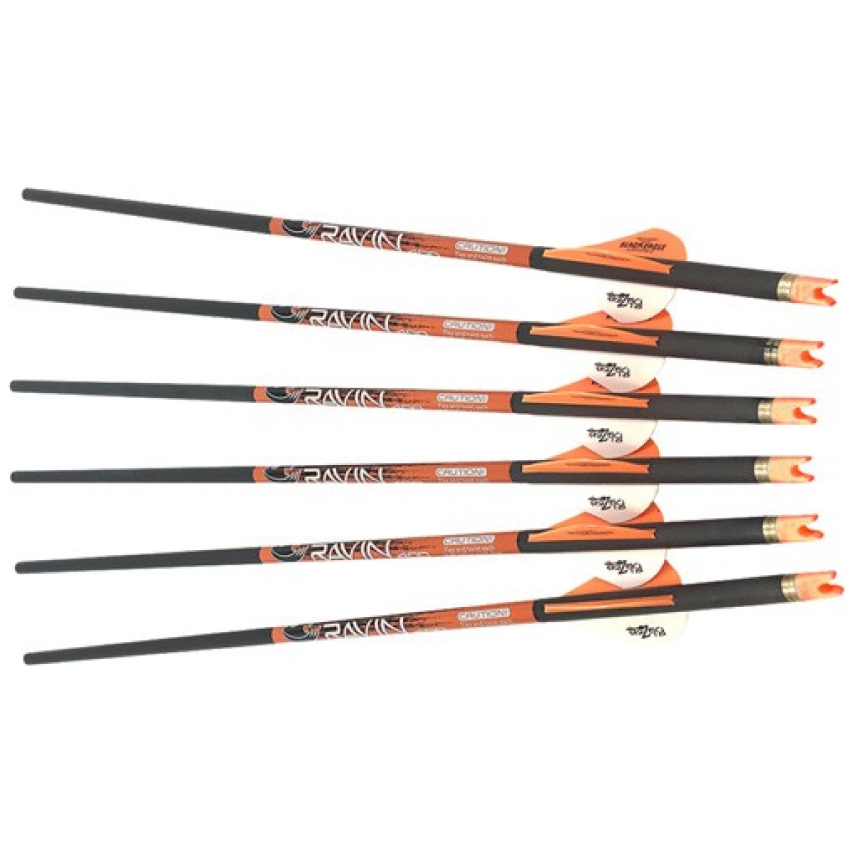 R138. Jpg - ravin xbow arrow carbon w/2" - offset vanes 400gr. 003" 6pk - r138