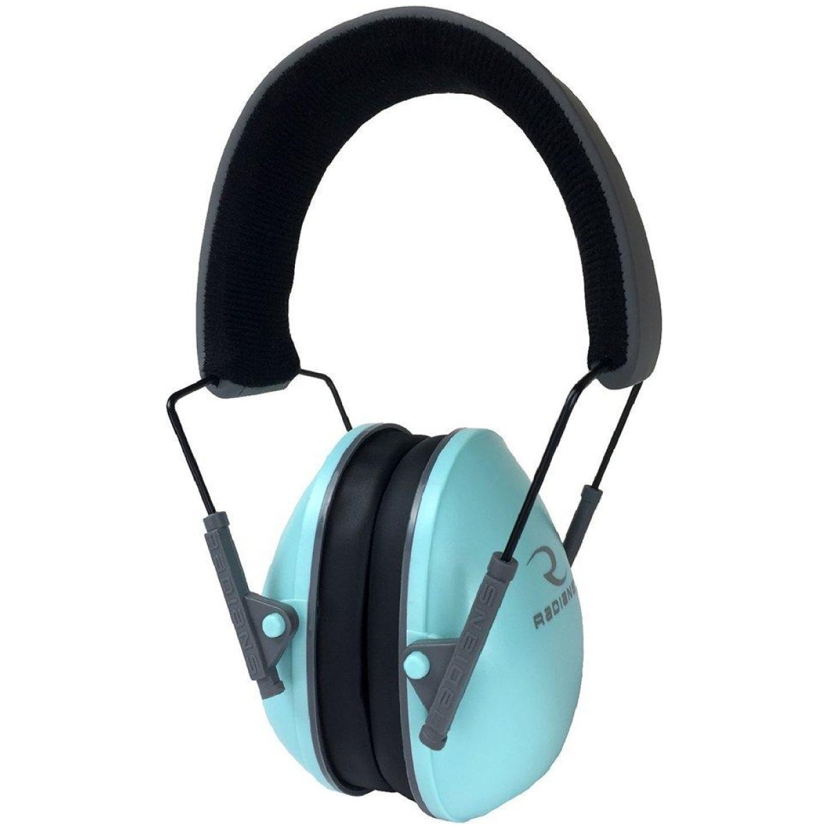 Rfls0820cs. Jpg - radians lowset ladies nrr21 ear muffs - aqua/charcoal - rfls0820cs