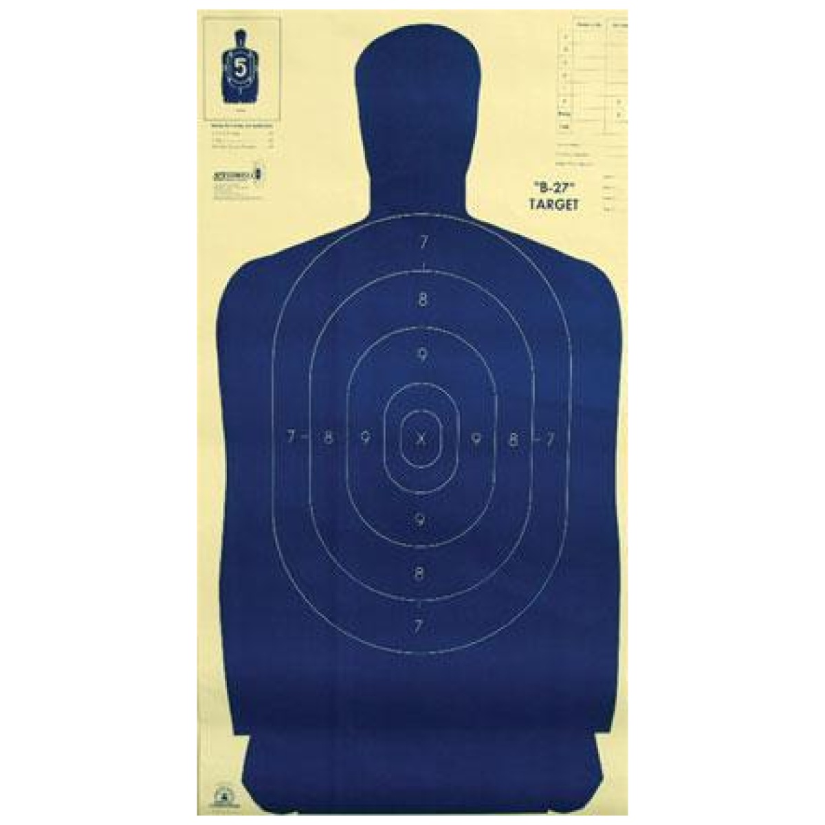 Rsb27fsb. Jpg - speedwell official nra police qualification silhouette police silhouette - blue 50 yd. 100/pack - rsb27fsb