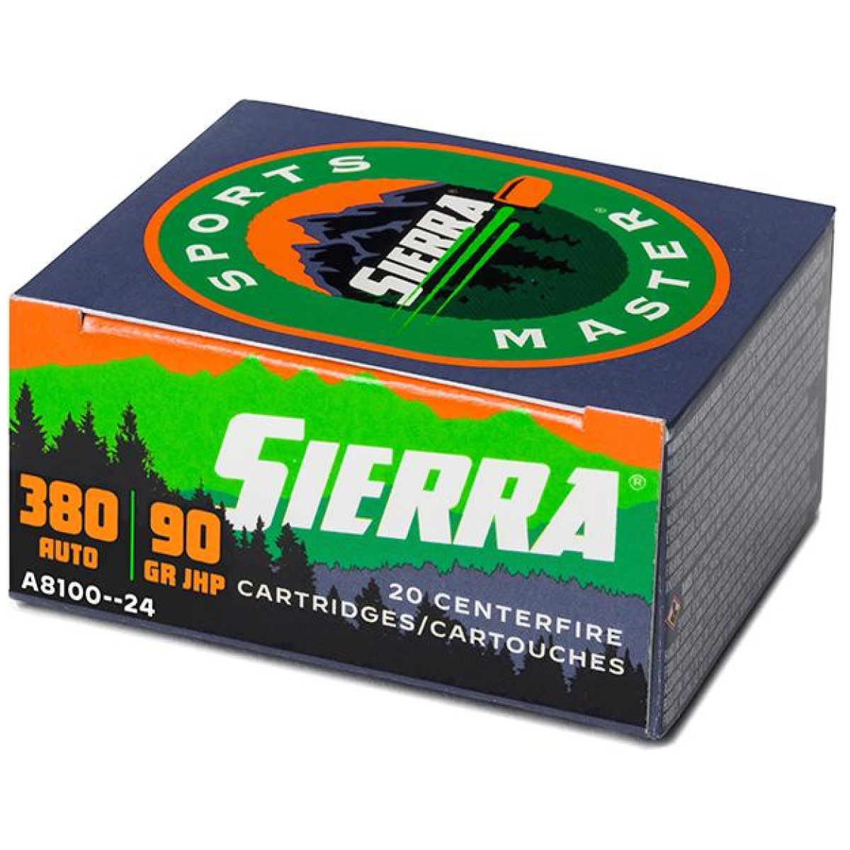 Sia810024_1-1. Jpg - sierra sports master handgun ammunition. 380 auto 90 gr jhp 990 fps 20/ct - sia810024 1 1