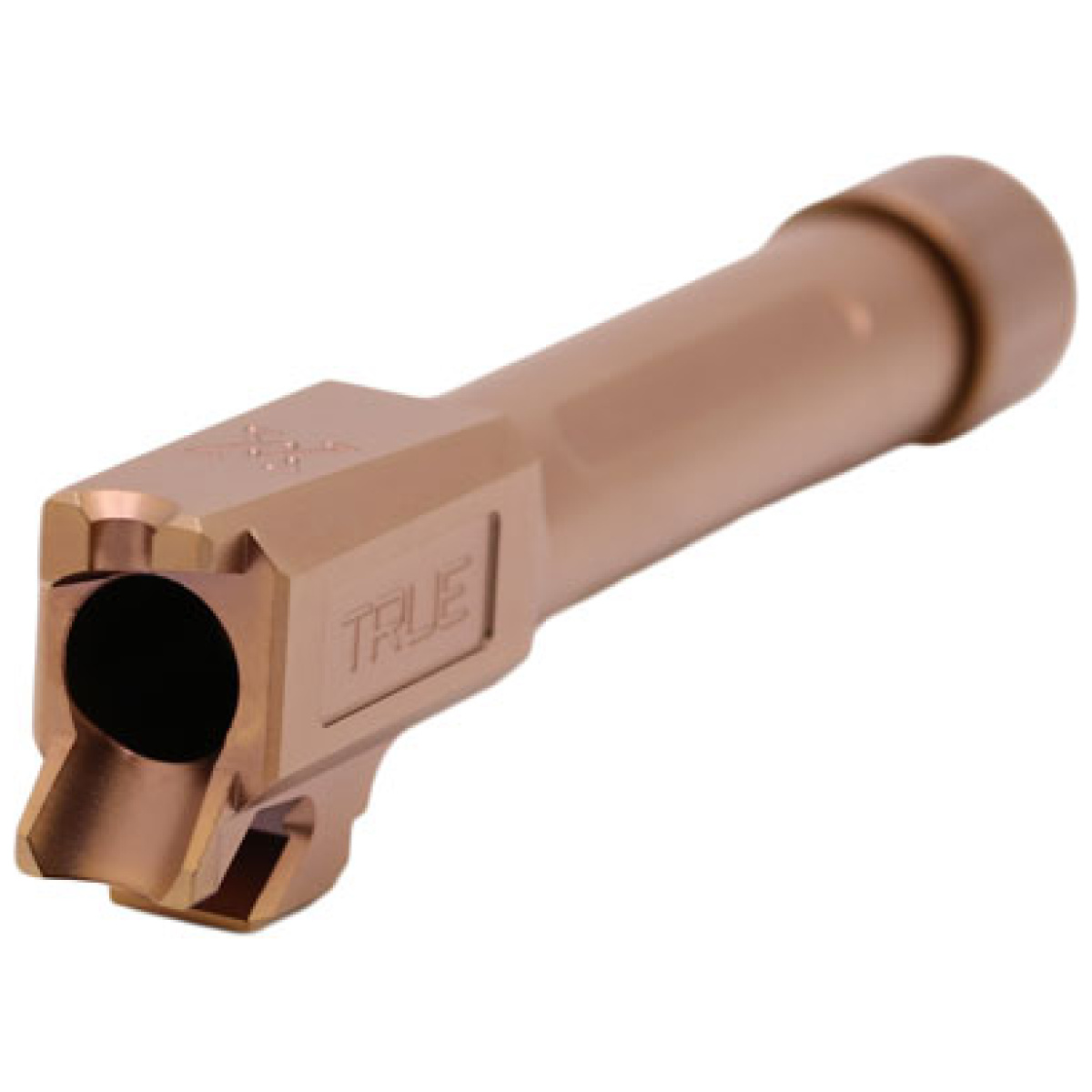 Tpshcbxtc_back-angle. Jpg - true precision sf hellcat bbl - threaded copper ticn 3. 84" - tpshcbxtc back angle