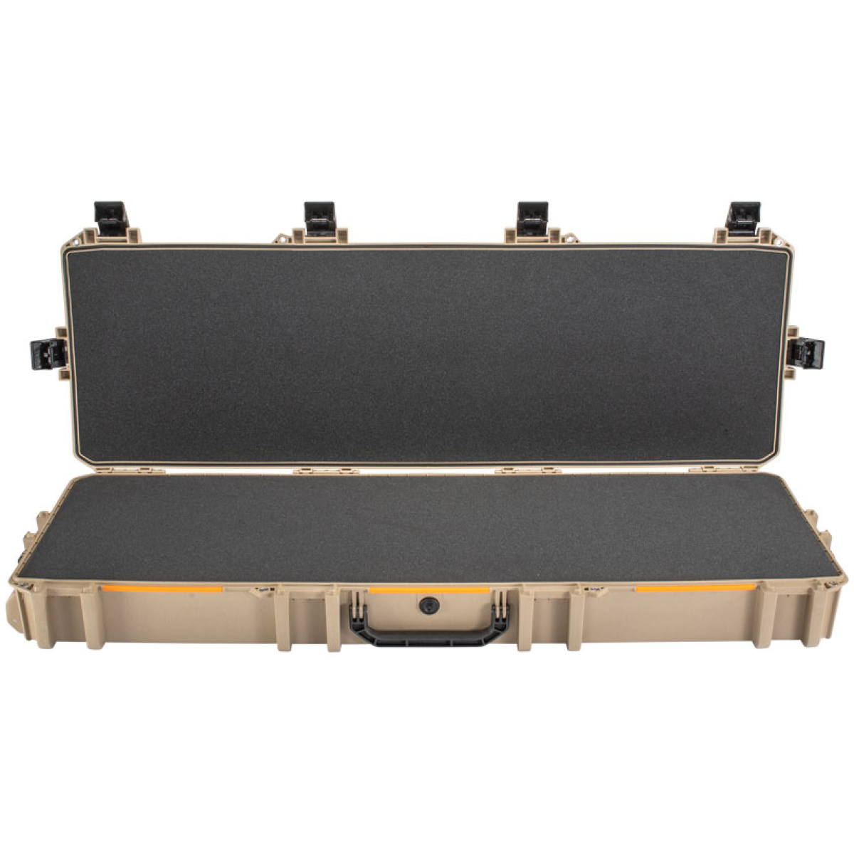 Vcv800tan_open. Jpg - pelican vault double rifle - case w/ wheels/foam 53" tan - vcv800tan open