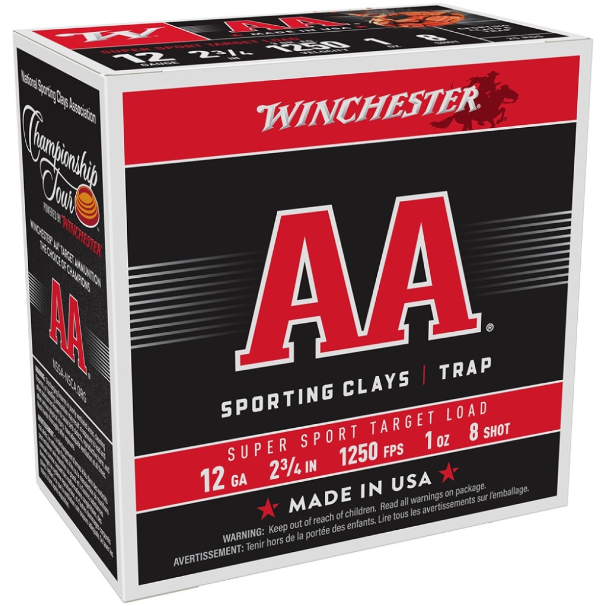 Wnaasc12508-1. Jpg - winchester aa super sport target load shotshells 12 ga 2-3/4" 1 oz 1250 fps #8 25/ct - wnaasc12508 1