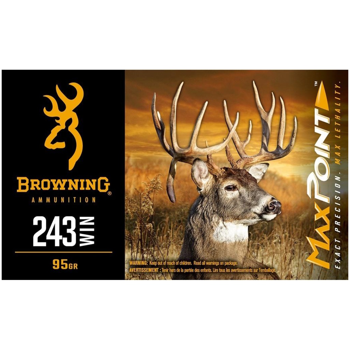 Wnb1921024321. Jpg - browning max point rifle ammunition 243 win 95gr pt 3100 fps 20/ct - wnb1921024321