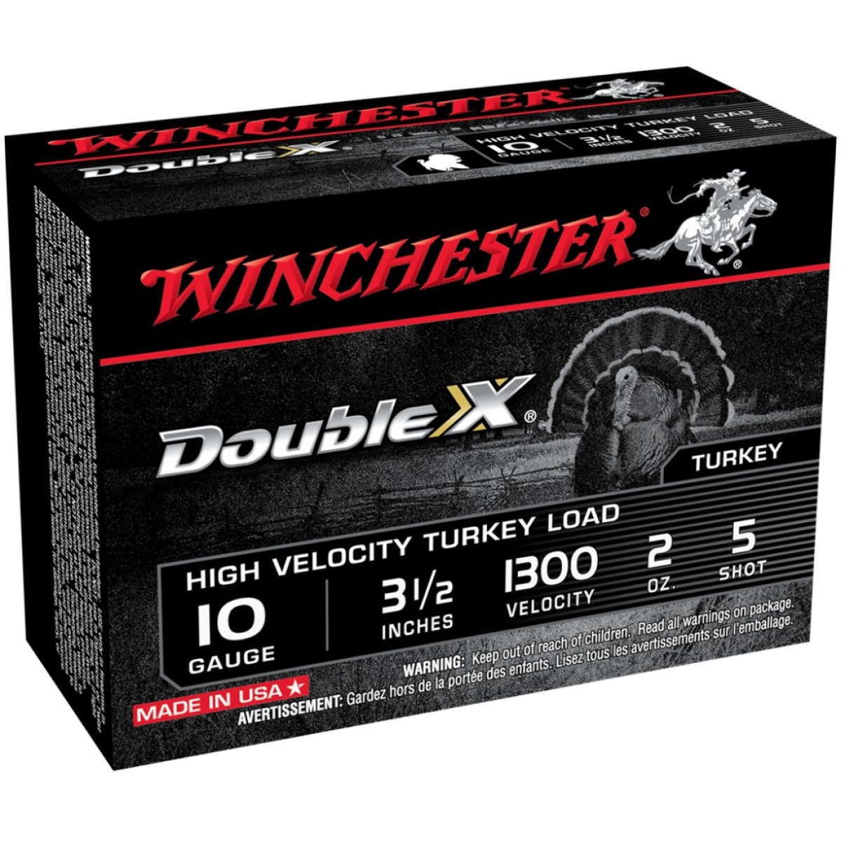 Wnsth105-1. Jpg - winchester double x turkey load 10 ga 3-1/2" max 2 oz #5 1300 fps 10/ct - wnsth105 1